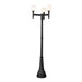 Z-Lite Laurent Outdoor Post Mounted Fixture Black 3 Light 597MP3-564P-BK | theLightShop