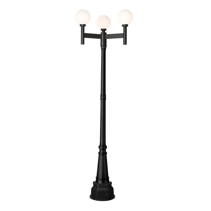 Z-Lite Laurent Outdoor Post Mounted Fixture Black 3 Light 597MP3-564P-BK | theLightShop
