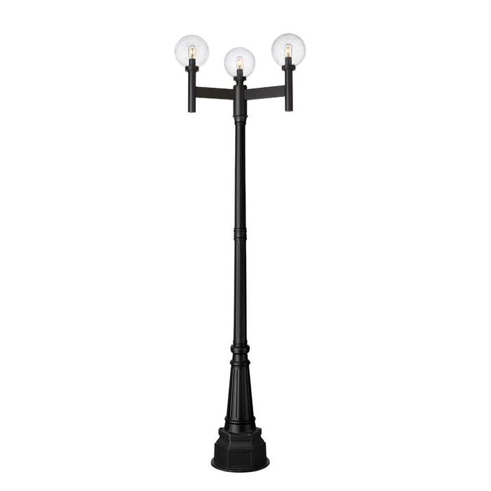 Z-Lite Laurent Outdoor Post Mounted Fixture Black 3 Light 599MP3-564P-BK | theLightShop