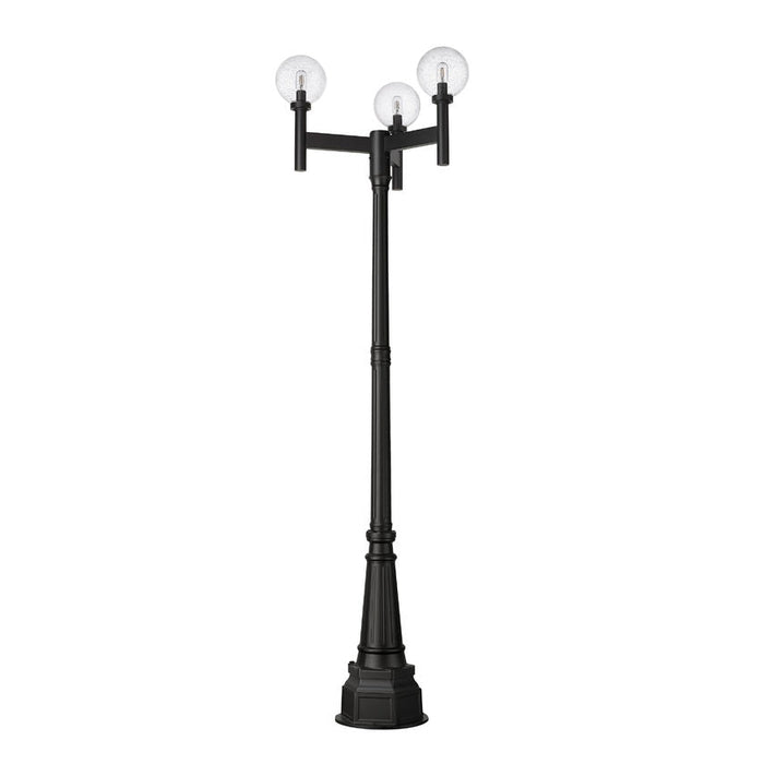Z-Lite Laurent Outdoor Post Mounted Fixture Black 3 Light 599MP3-564P-BK | theLightShop