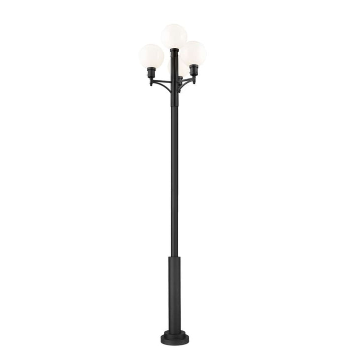 Z-Lite Laurent Outdoor Post Mounted Fixture Black 4 Light 597PHB-4-5010P-BK | theLightShop