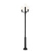 Z-Lite Laurent Outdoor Post Mounted Fixture Black 4 Light 597PHB-4-5010P-BK | theLightShop