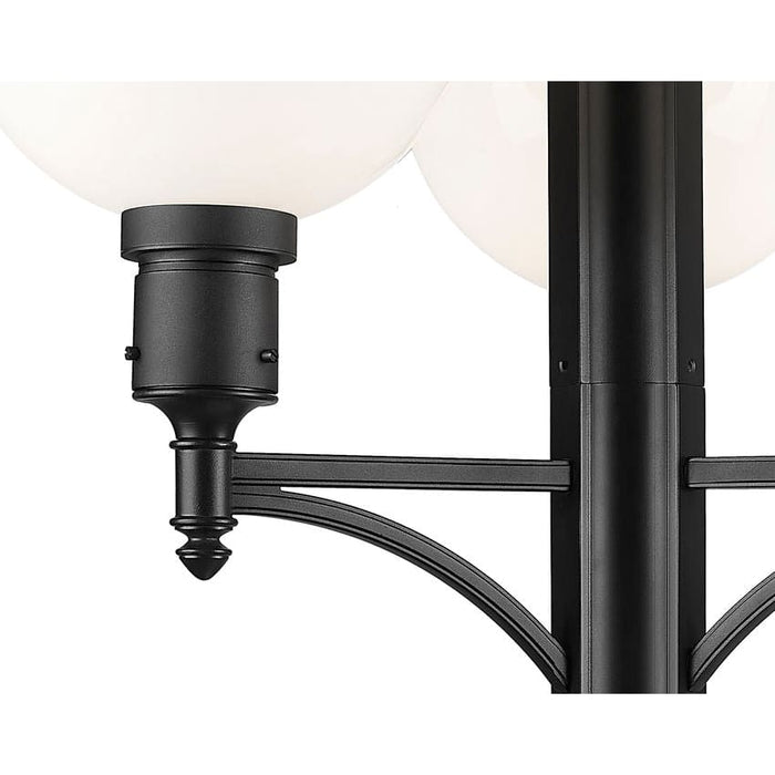 Z-Lite Laurent Outdoor Post Mounted Fixture Black 4 Light 597PHB-4-5010P-BK | theLightShop