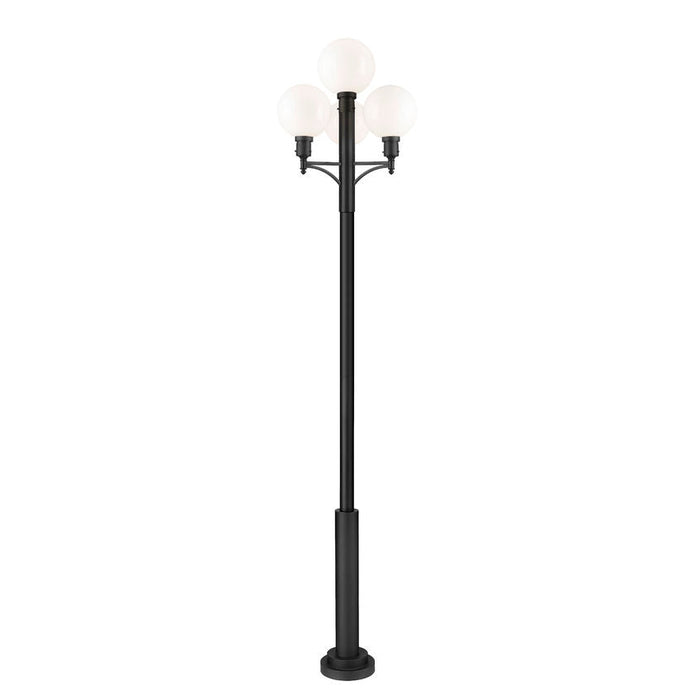 Z-Lite Laurent Outdoor Post Mounted Fixture Black 4 Light 597PHB-4-5010P-BK | theLightShop