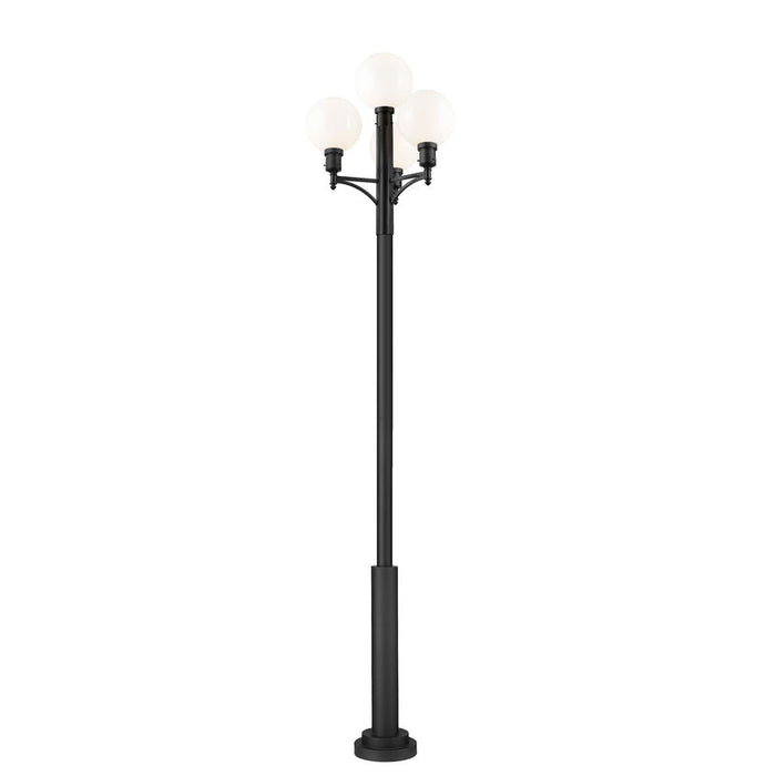 Z-Lite Laurent Outdoor Post Mounted Fixture Black 4 Light 597PHB-4-5010P-BK | theLightShop
