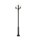 Z-Lite Laurent Outdoor Post Mounted Fixture Black 4 Light 597PHB-4-5010P-BK | theLightShop