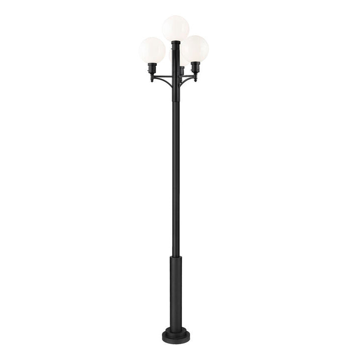 Z-Lite Laurent Outdoor Post Mounted Fixture Black 4 Light 597PHB-4-5010P-BK | theLightShop