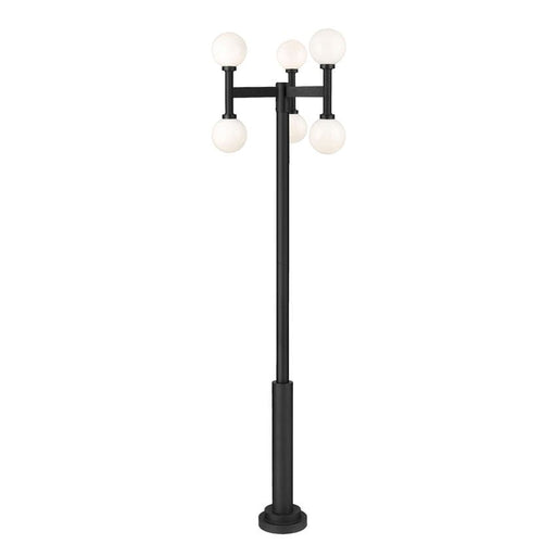 Z-Lite Laurent Outdoor Post Mounted Fixture Black 6 Light 597MP6-5010P-BK | theLightShop