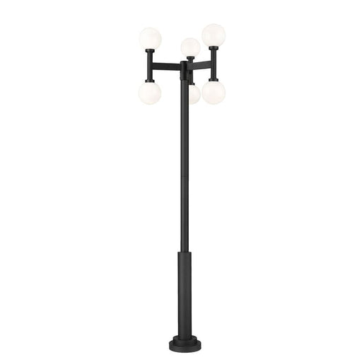 Z-Lite Laurent Outdoor Post Mounted Fixture Black 6 Light 597MP6-5010P-BK | theLightShop