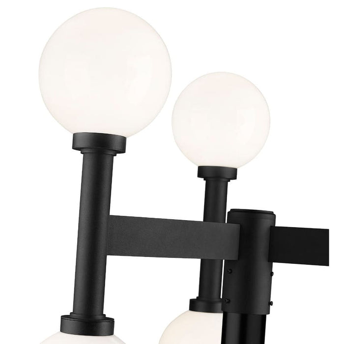 Z-Lite Laurent Outdoor Post Mounted Fixture Black 6 Light 597MP6-5010P-BK | theLightShop