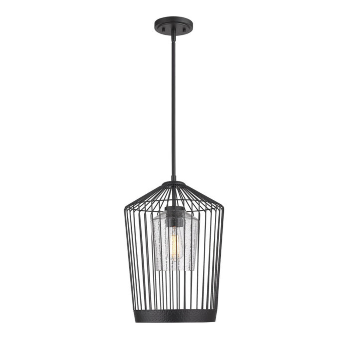 Z-Lite Lido Matte Black 1 Light Pendant 342P13-MB | theLightShop
