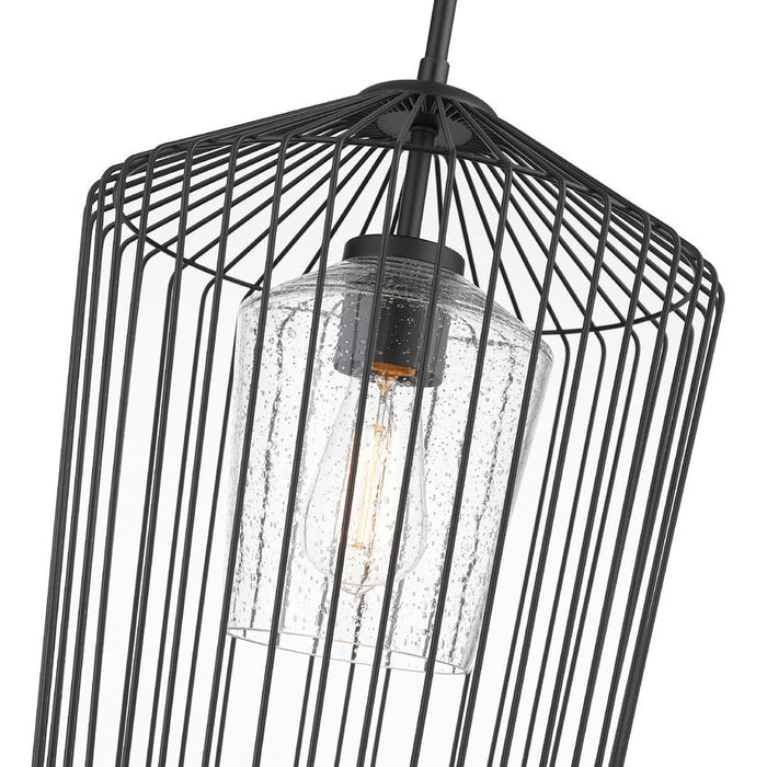 Z-Lite Lido Matte Black 1 Light Pendant 342P13-MB | theLightShop