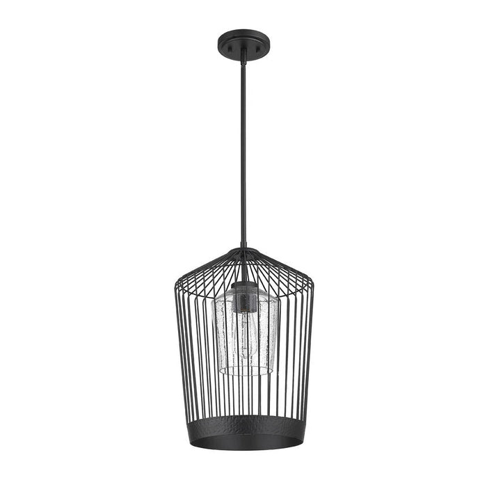 Z-Lite Lido Matte Black 1 Light Pendant 342P13-MB | theLightShop