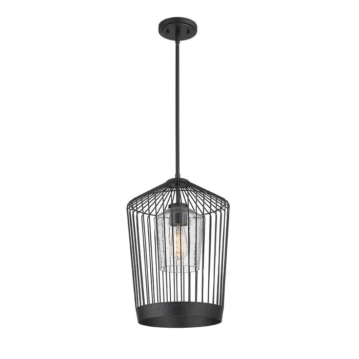 Z-Lite Lido Matte Black 1 Light Pendant 342P13-MB | theLightShop