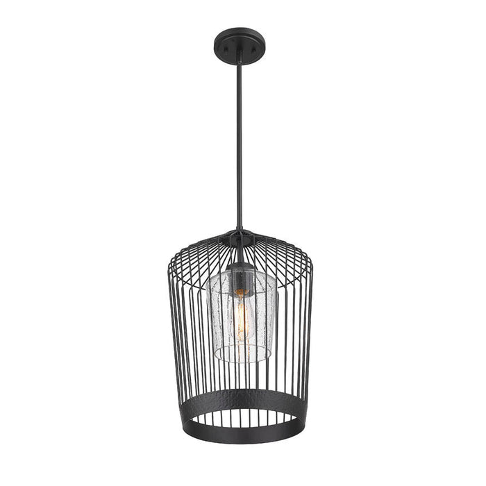 Z-Lite Lido Matte Black 1 Light Pendant 342P13-MB | theLightShop