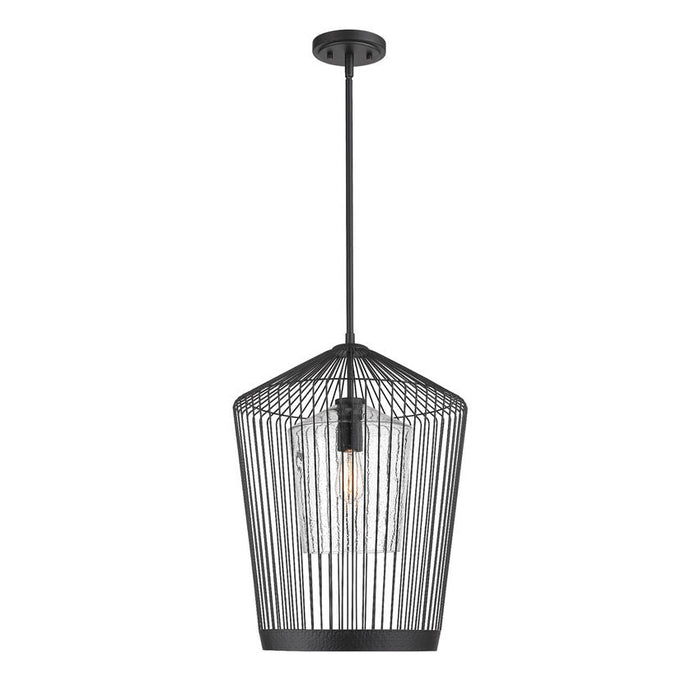 Z-Lite Lido Matte Black 1 Light Pendant 342P19-MB | theLightShop