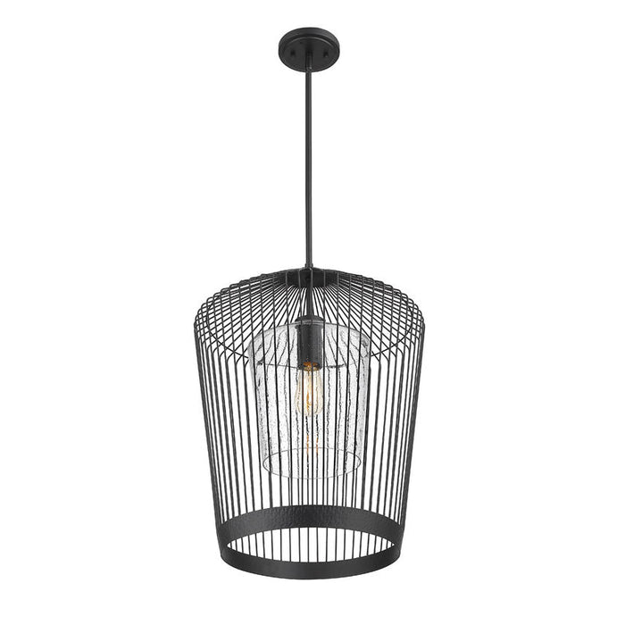 Z-Lite Lido Matte Black 1 Light Pendant 342P19-MB | theLightShop