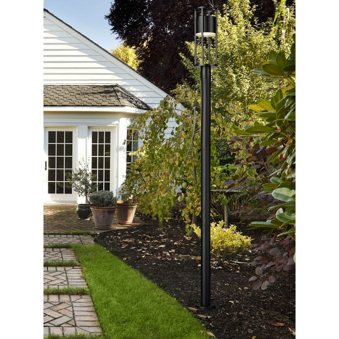 Z-Lite Luca Black LED 1 Light Outdoor Post Mounted Fixture 517PHM-567P-BK-LED | theLightShop
