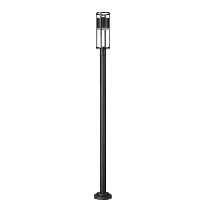 Z-Lite Luca Black LED 1 Light Outdoor Post Mounted Fixture 517PHM-567P-BK-LED | theLightShop