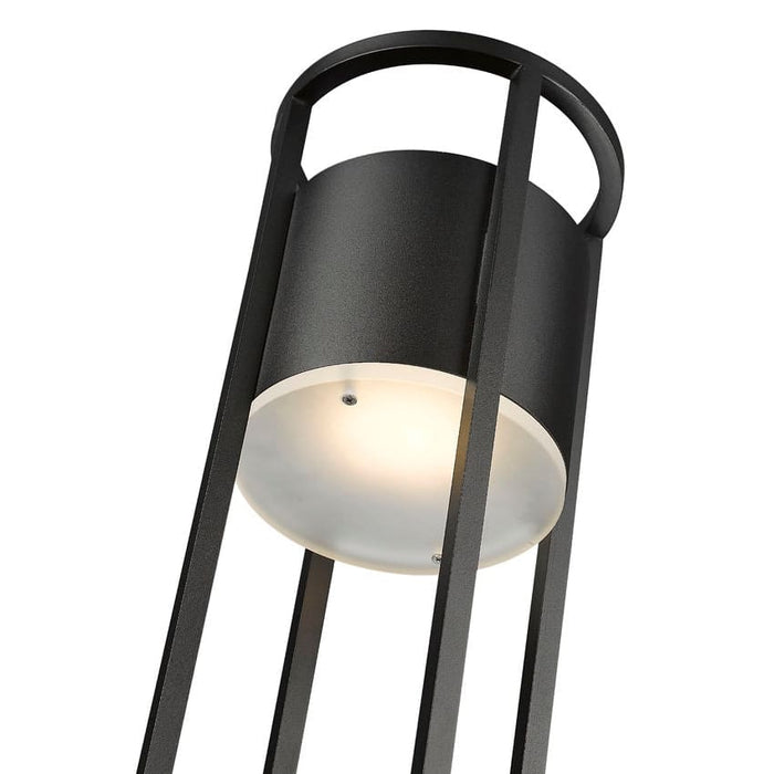 Z-Lite Luca Black LED 1 Light Outdoor Post Mounted Fixture 517PHM-567P-BK-LED | theLightShop