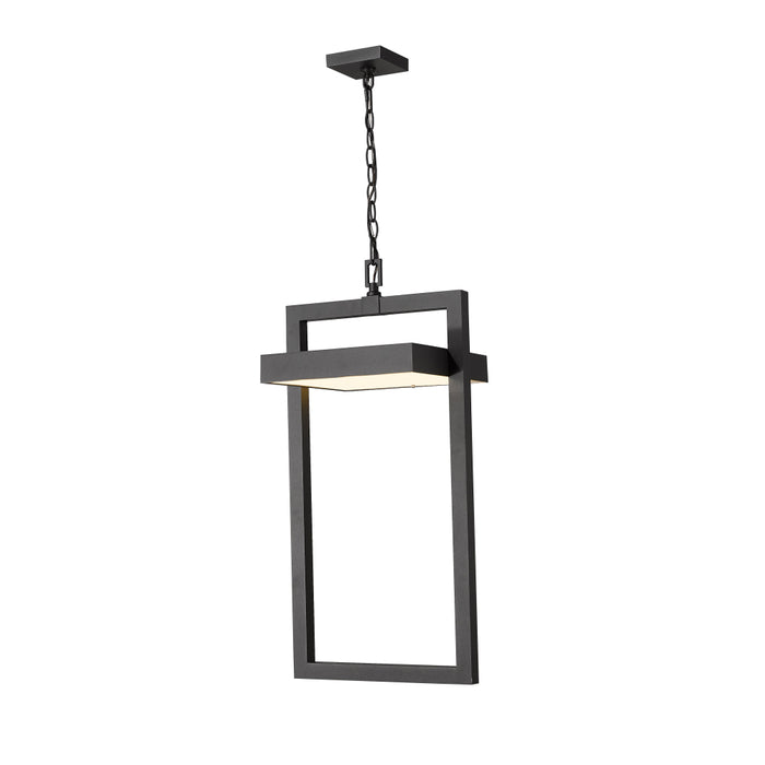 Z-Lite Luttrel Black LED Outdoor Chain Mount Ceiling Fixture 566CHXL-BK-LED | theLightShop