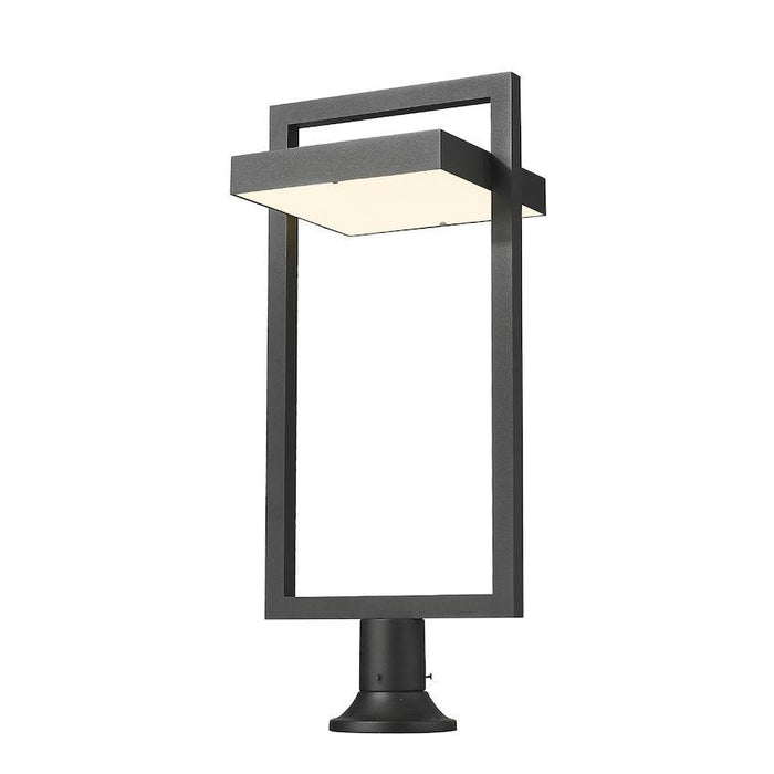 Z-Lite Luttrel Black LED Outdoor Pier Mounted Fixture 566PHXLR-553PM-BK-LE | theLightShop