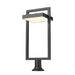 Z-Lite Luttrel Black LED Outdoor Pier Mounted Fixture 566PHXLR-553PM-BK-LE | theLightShop