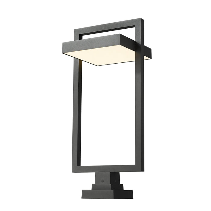 Z-Lite Luttrel Black LED Outdoor Pier Mounted Fixture 566PHXLS-SQPM-BK-LED | theLightShop