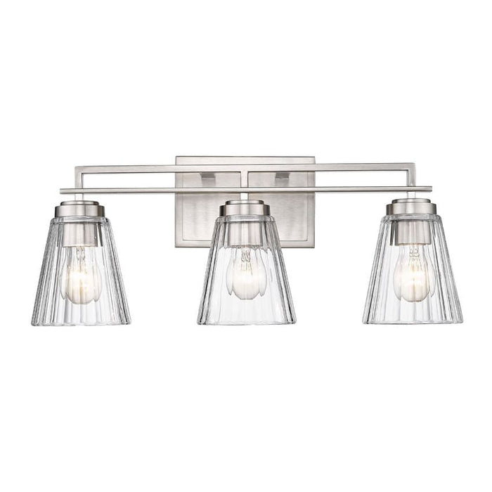 Z-Lite Lyna Brushed Nickel 3 Light Vanity 823-3V-BN | theLightShop