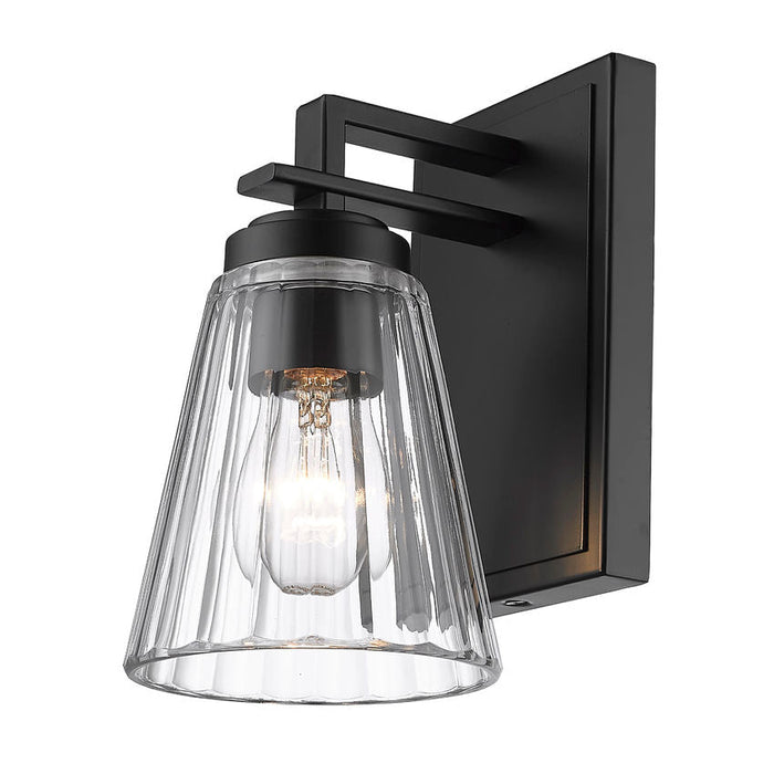 Z-Lite Lyna Matte Black 1 Light Wall Sconce 823-1S-MB | theLightShop
