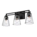 Z-Lite Lyna Matte Black 3 Light Vanity 823-3V-MB | theLightShop