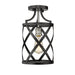 Z-Lite Malcalester Matte Black Brushed Nickel Flushmount 481F1-MB-BN | theLightShop