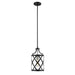 Z-Lite Malcalester Matte Black Brushed Nickel Mini-Pendant 481MP-MB-BN | theLightShop