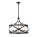 Z-Lite Malcalester Matte Black Brushed Nickel Pendant 481P24-MB-BN | theLightShop