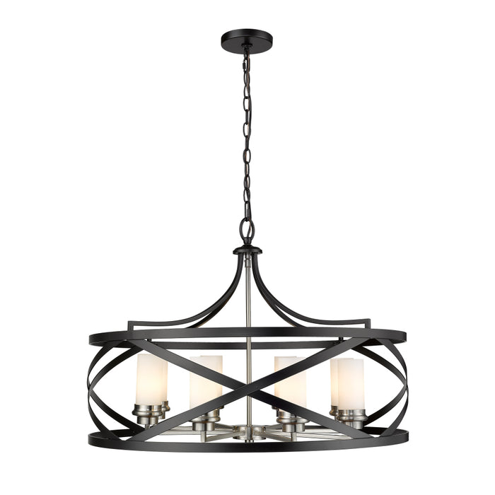 Z-Lite Malcalester Matte Black Brushed Nickel Pendant 481P30-MB-BN | theLightShop