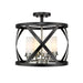 Z-Lite Malcalester Matte Black Brushed Nickel Semi-Flushmount 481SF15-MB-BN | theLightShop