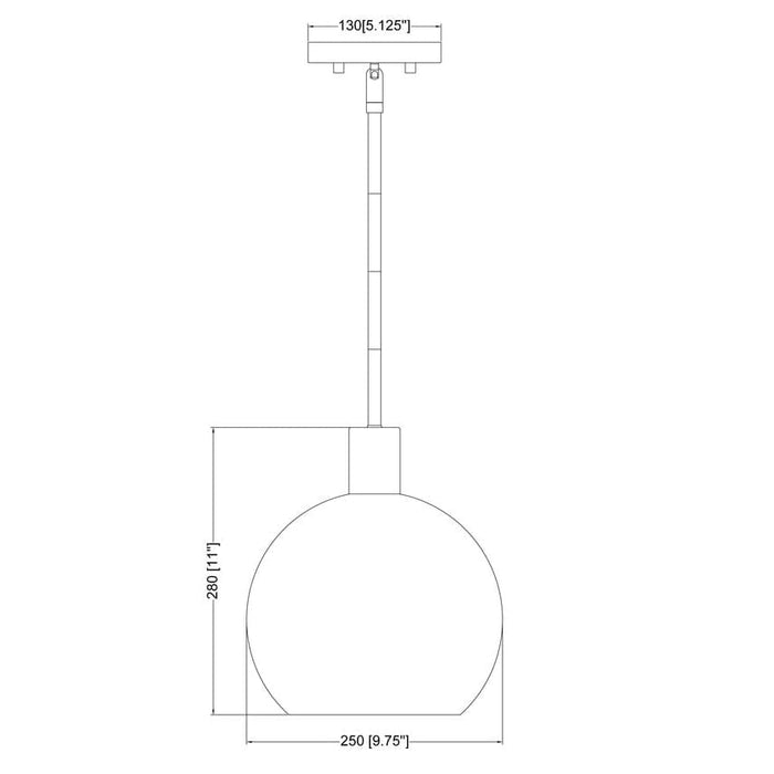 Z-Lite Margo Polished Nickel 1 Light Pendant 7501P14-PN | theLightShop