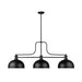 Z-Lite Melange Matte Black 3 Light Billiard Light 725-3MB-D13MB | theLightShop