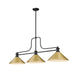 Z-Lite Melange Matte Black 3 Light Billiard Light 725-3MB-MSG | theLightShop