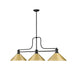 Z-Lite Melange Matte Black 3 Light Billiard Light 725-3MB-MSG | theLightShop