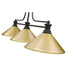 Z-Lite Melange Matte Black 3 Light Billiard Light 725-3MB-MSG | theLightShop