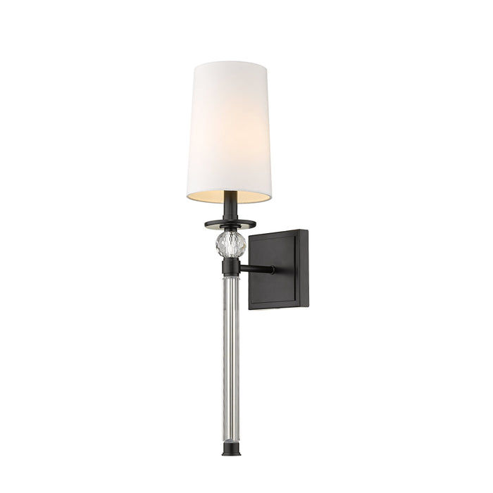 Z-Lite Mia Matte Black Wall Sconce 805-1S-MB | theLightShop