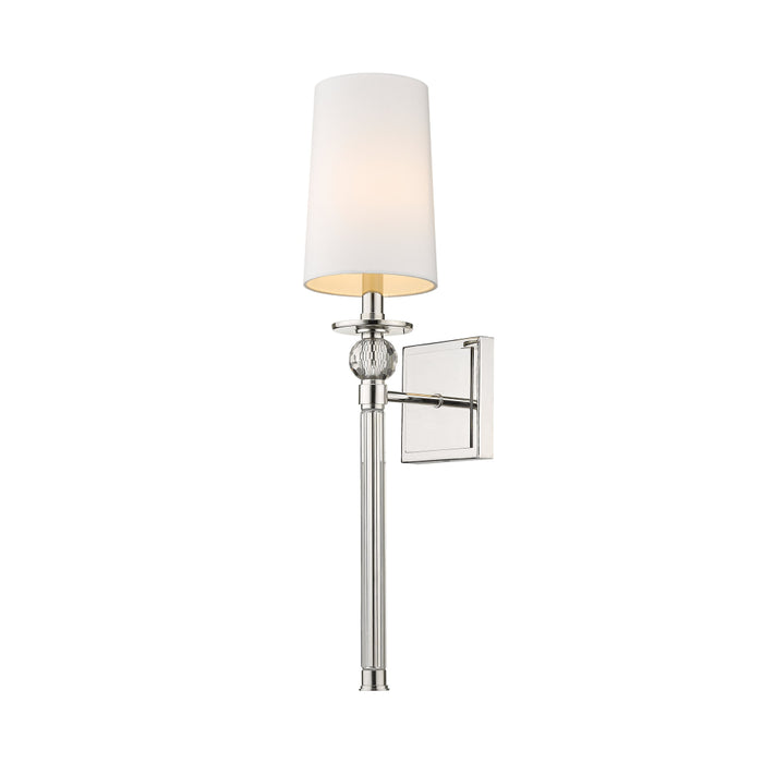 Z-Lite Mia Polished Nickel Wall Sconce 805-1S-PN | theLightShop