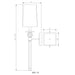 Z-Lite Mia Rubbed Brass Wall Sconce 805-1S-RB-WH | theLightShop