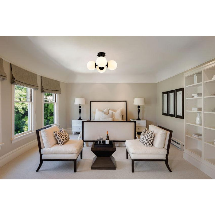 Z-Lite Midnetic Matte Black Semi-Flushmount 730SF4-MB | theLightShop