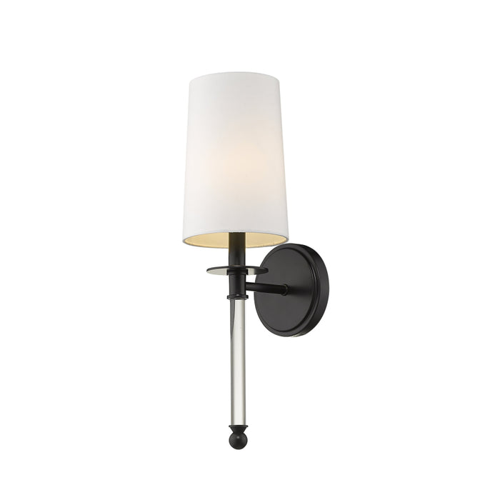 Z-Lite Mila Matte Black Wall Sconce 808-1S-MB | theLightShop