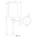 Z-Lite Mila Rubbed Brass Wall Sconce 808-1S-RB-WH | theLightShop