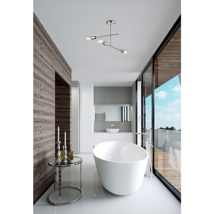 Z-Lite Modernist Chrome Semi-Flushmount 731-3SF-CH | theLightShop