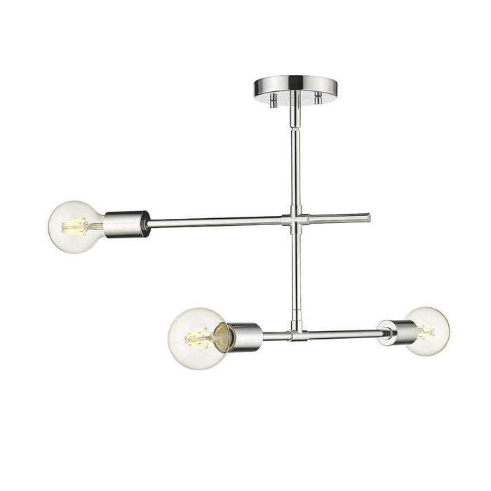 Z-Lite Modernist Chrome Semi-Flushmount 731-3SF-CH | theLightShop