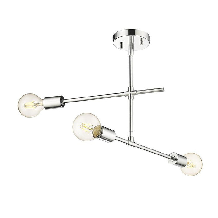 Z-Lite Modernist Chrome Semi-Flushmount 731-3SF-CH | theLightShop